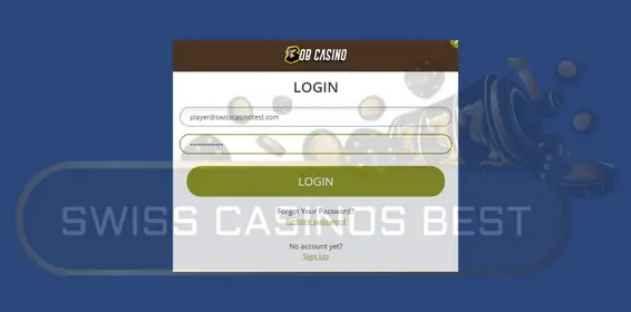 Autorisierung bei Bob online casino