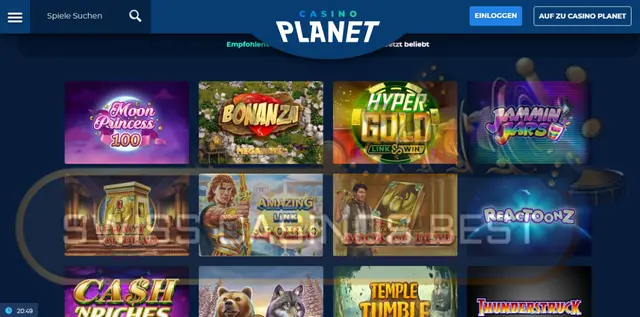 Spiele im Planet casino online 