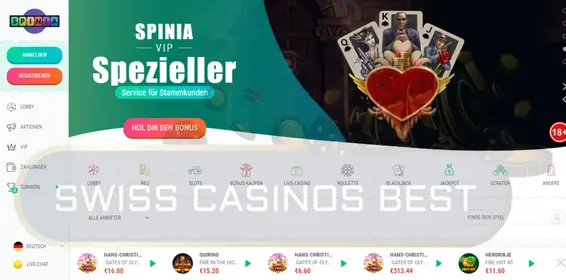 Spinia online casino schweiz